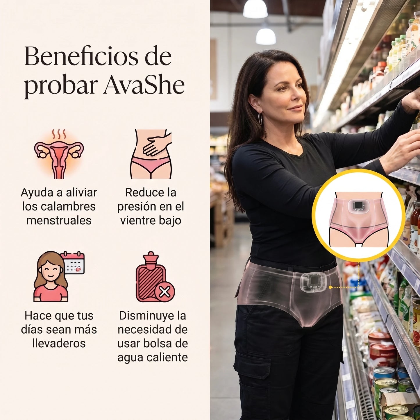 Un apoyo discreto para tus días de menstruación
